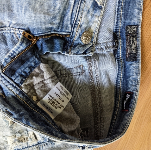 Super Stretch Silver Blue Jeans W28/L26 - Picture 6 of 8